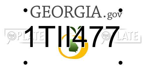 1TII477 Georgia License Plate