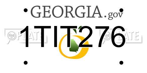 1TIT276 Georgia License Plate