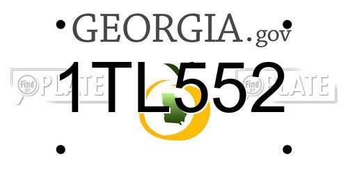 1TL552 Georgia License Plate