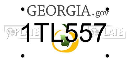 1TL557 Georgia License Plate
