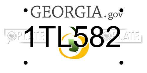 1TL582 Georgia License Plate