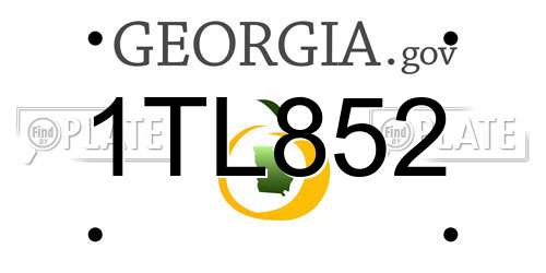 1TL852 Georgia License Plate