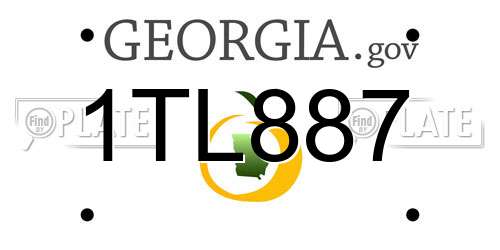 1TL887 Georgia License Plate