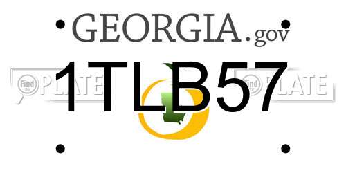 1TLB57 Georgia License Plate