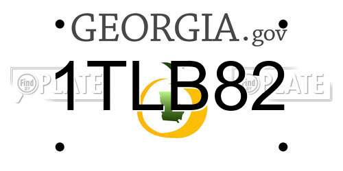 1TLB82 Georgia License Plate