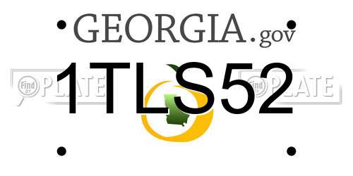 1TLS52 Georgia License Plate