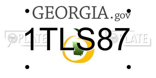 1TLS87 Georgia License Plate