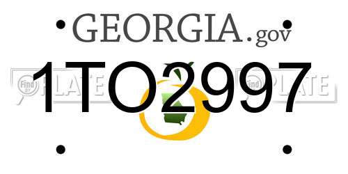 1TO2997 Georgia License Plate