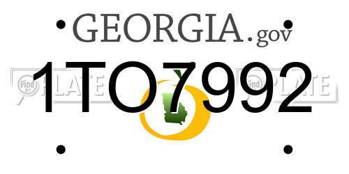 1TO7992 Georgia License Plate