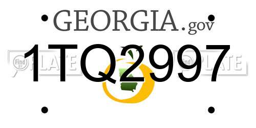 1TQ2997 Georgia License Plate