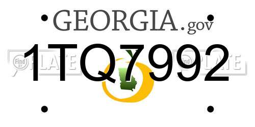 1TQ7992 Georgia License Plate
