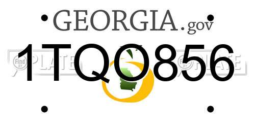 1TQO856 Georgia License Plate