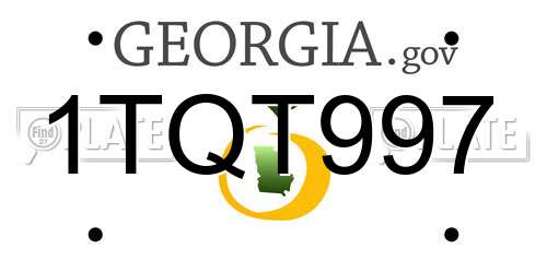 1TQT997 Georgia License Plate