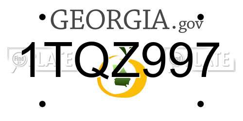 1TQZ997 Georgia License Plate