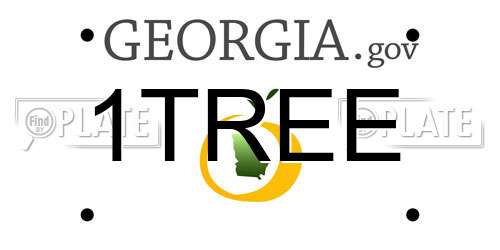 1TREE Georgia License Plate