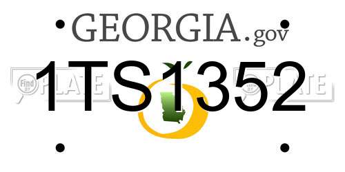1TS1352 Georgia License Plate