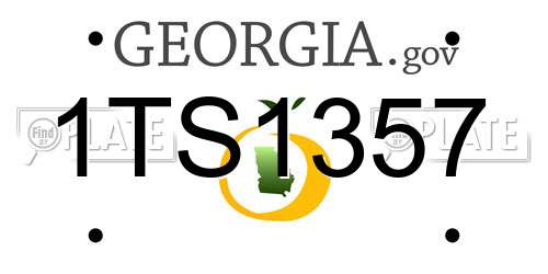 1TS1357 Georgia License Plate