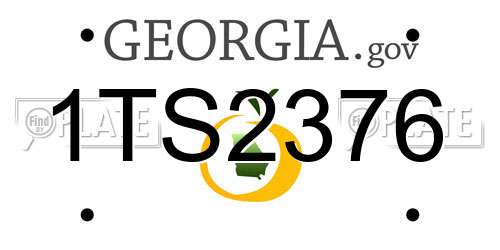 1TS2376 Georgia License Plate