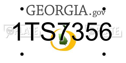 1TS7356 Georgia License Plate