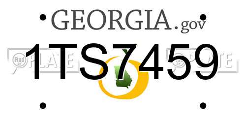 1TS7459 Georgia License Plate