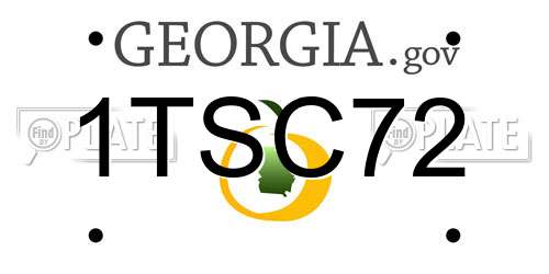 1TSC72 Georgia License Plate
