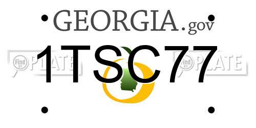 1TSC77 Georgia License Plate