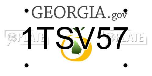 1TSV57 Georgia License Plate