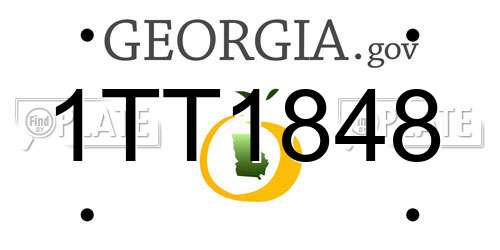 1TT1848 Georgia License Plate