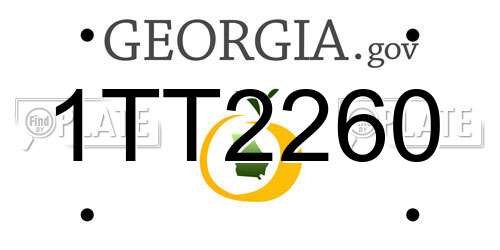 1TT2260 Georgia License Plate