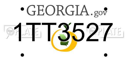 1TT3527 Georgia License Plate