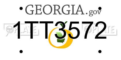 1TT3572 Georgia License Plate