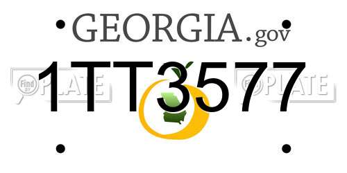 1TT3577 Georgia License Plate