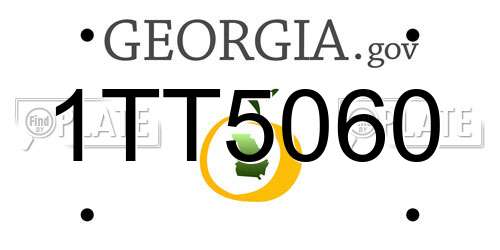 1TT5060 Georgia License Plate