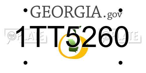 1TT5260 Georgia License Plate