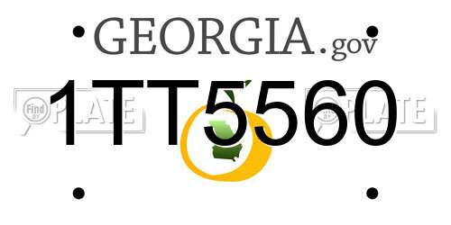 1TT5560 Georgia License Plate