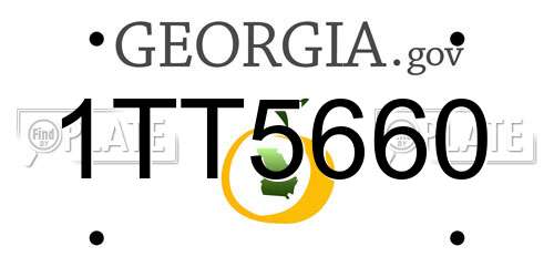 1TT5660 Georgia License Plate