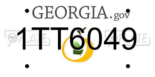 1TT6049 Georgia License Plate