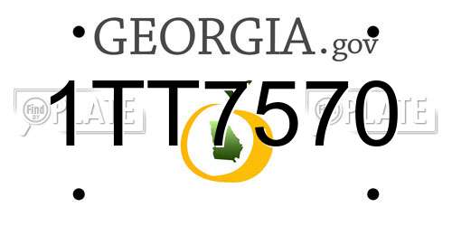 1TT7570 Georgia License Plate