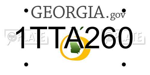 1TTA260 Georgia License Plate