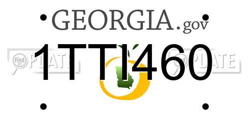 1TTI460 Georgia License Plate