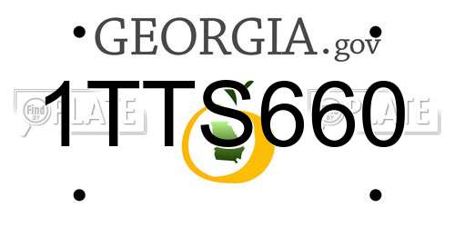1TTS660 Georgia License Plate
