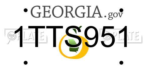 1TTS951 Georgia License Plate