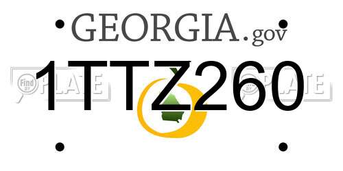 1TTZ260 Georgia License Plate