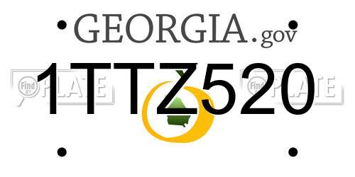1TTZ520 Georgia License Plate