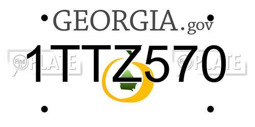 1TTZ570 Georgia License Plate