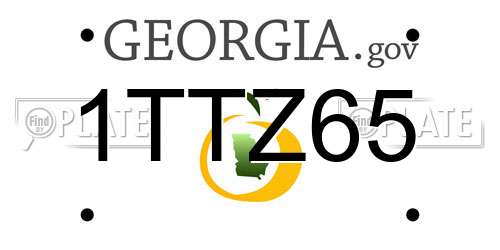 1TTZ65 Georgia License Plate