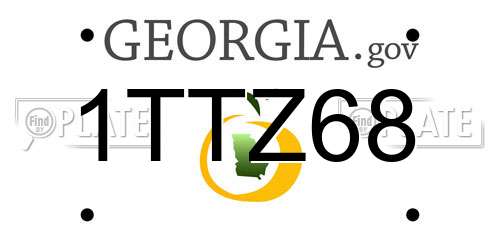 1TTZ68 Georgia License Plate