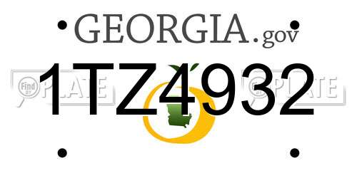 1TZ4932 Georgia License Plate