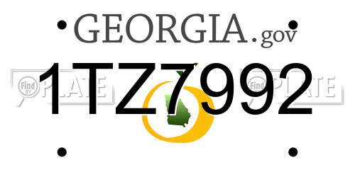 1TZ7992 Georgia License Plate