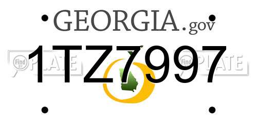 1TZ7997 Georgia License Plate